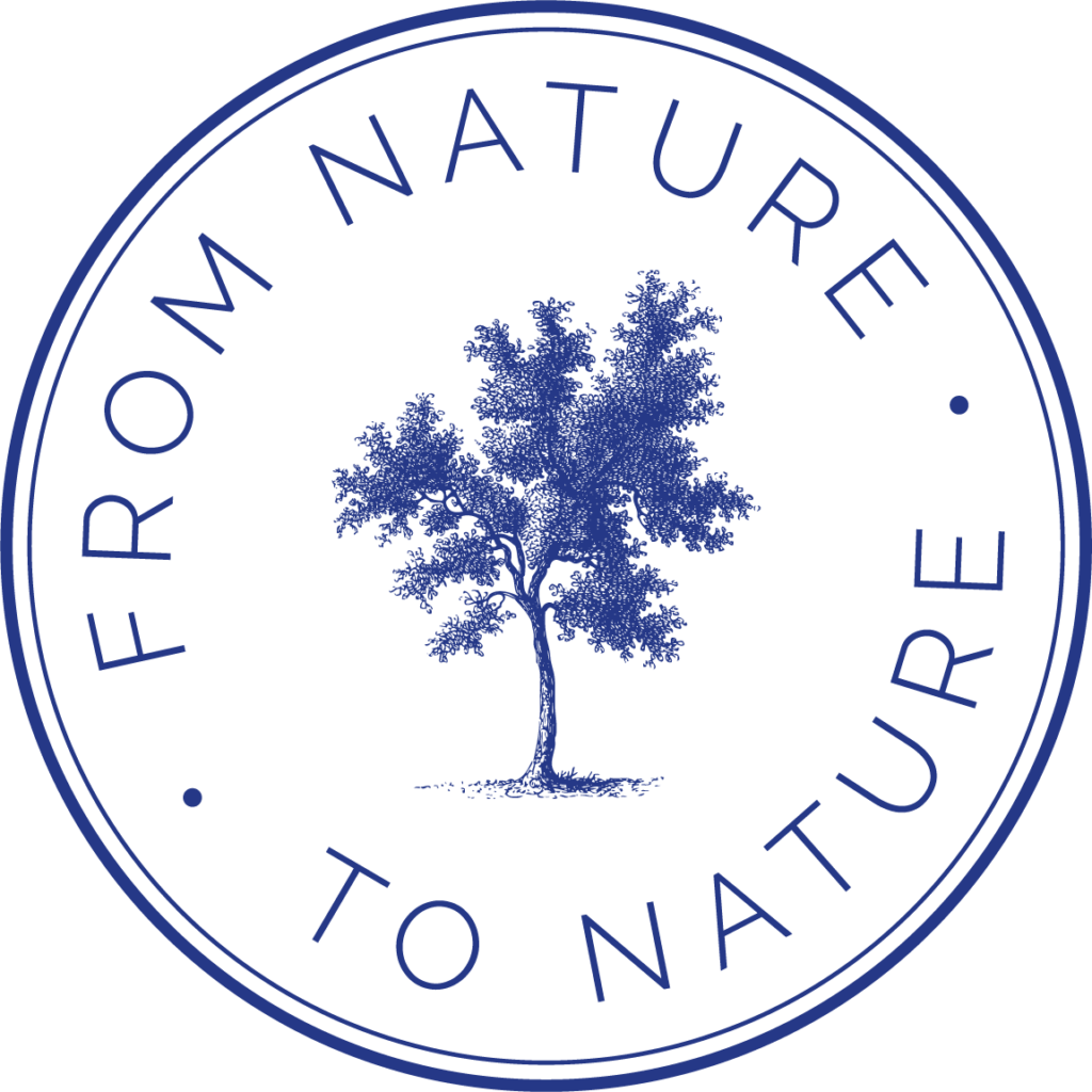 Sello AGRIKER «From Nature to Nature» con ilustración de árbol